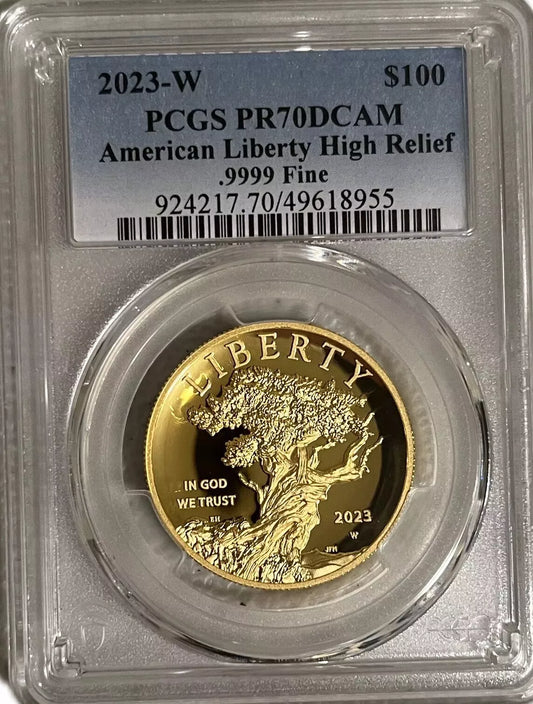 2023-W Proof $100 American Gold Liberty High Relief 1 oz PR70 PCGS | escape