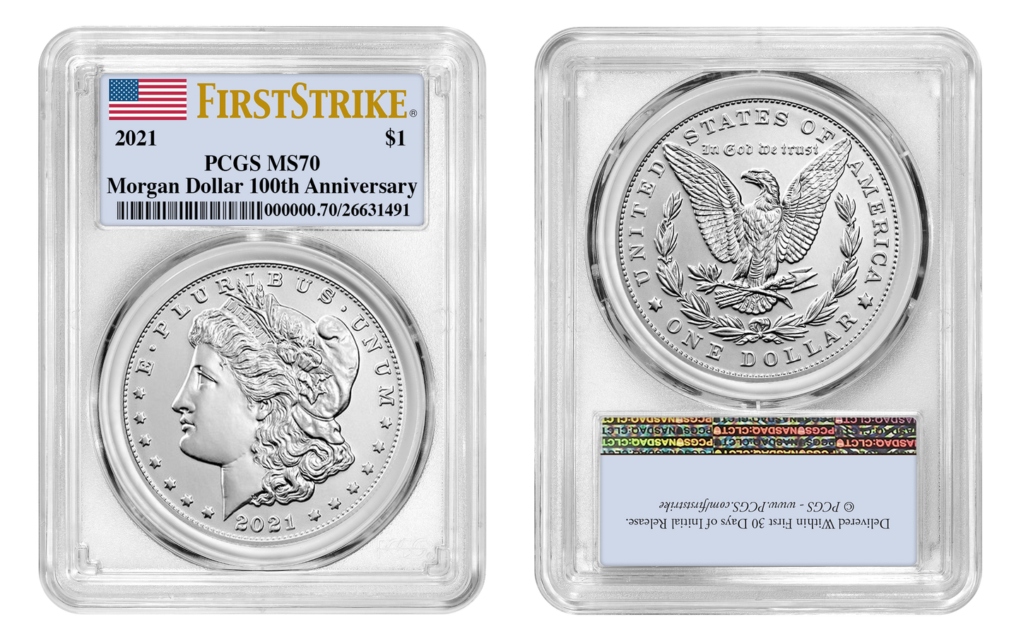 2021 Morgan Silver Dollar (P) No Mint Mark Graded