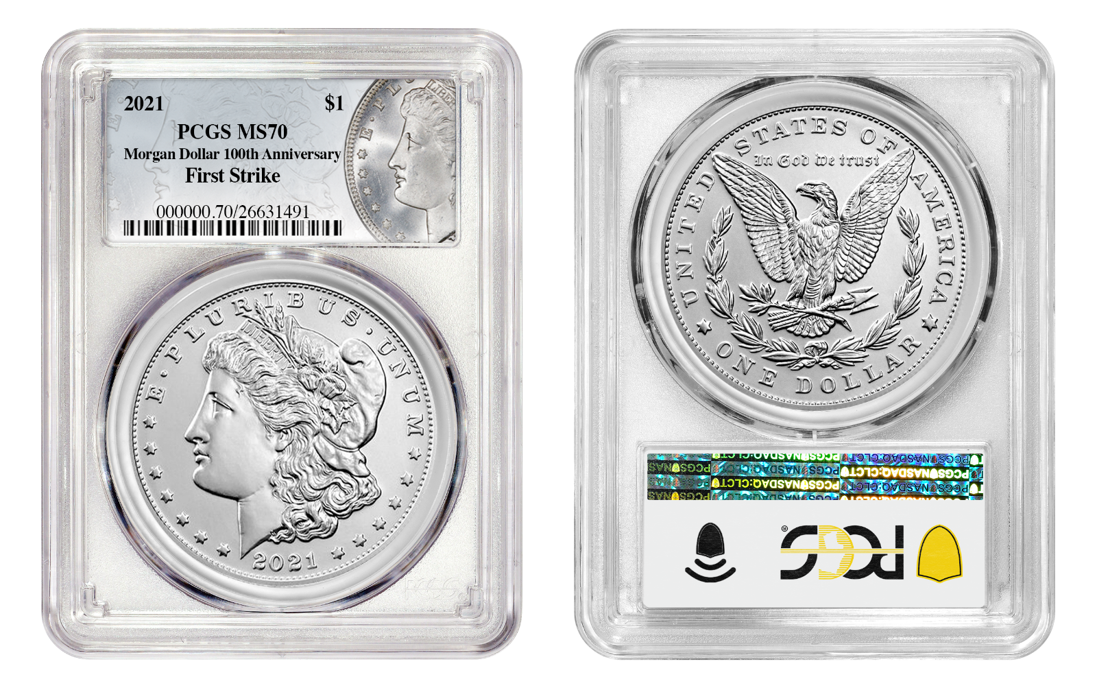 2021 Morgan Silver Dollar (P) No Mint Mark Graded